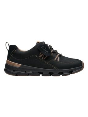Womens Nature Tie Waterproof Sneaker. Black Combi Nubuck. 26178875